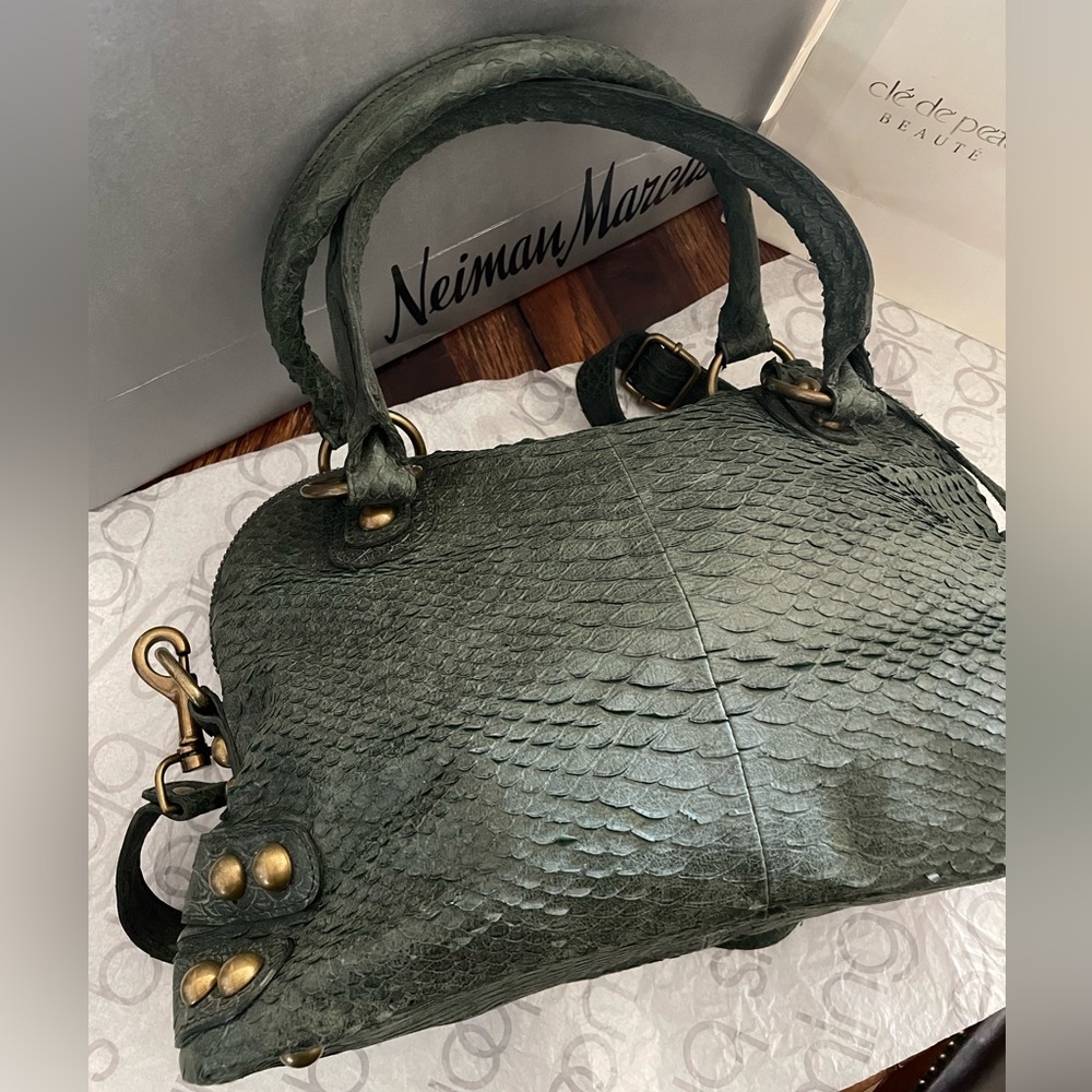$1,595 Linea Pelle Italian Croc Handbag